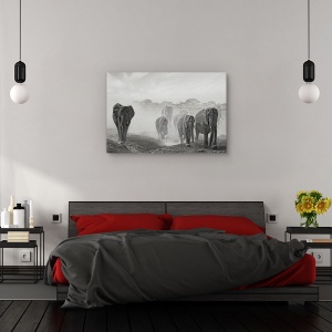 Tablou canvas - Emotie de o clipa, Nature, Elefanti, Salbatice, Kenya, 80 x 120 cm - Img 3