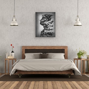 Tablou canvas - Esenta Vietii, Alb-Negru, Figura, Profil, 60 x 75 cm - Img 3