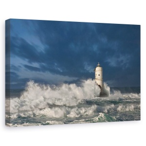 Tablou canvas - Farul din Mangiabarche, Peisaj, Italia, Mare, Coasta, 60 x 90 cm