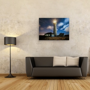 Tablou canvas - Farul, Peisaj, Noapte, Cer, Stele, Far, 60 x 80 cm - Img 2