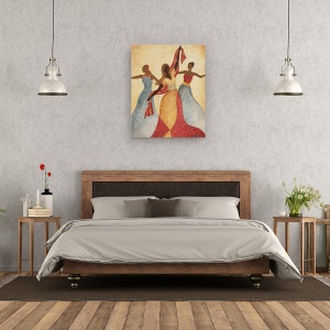 Tablou canvas - Femei Africane Dansand 1, 40 x 50 cm - Img 3