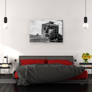 Tablou canvas - Fereastra, Portret, Fata, Femeie, Model, 60 x 90 cm - Img 3