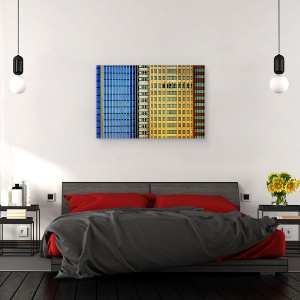 Tablou canvas - Ferestre In Oras, Arhitectura, Abstract, Culoare, 60 x 90 cm - Img 3