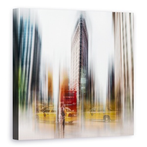 Tablou canvas - Flatiron, New York, Taxi, 90 x 90 cm