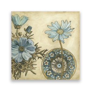 Tablou Canvas - Floral, Albastru, Deschis, 60 x 60 cm