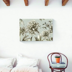 Tablou decorativ canvas floral cu bujori 60x90 cm