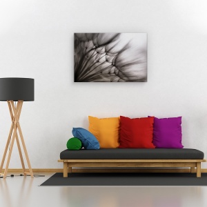 tablou decorativ modern living - flori abstracte pe canvas 60x90 cm