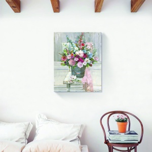 Tablou decorativ primavara flori pe canvas 60x75 cm