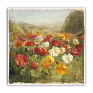 Tablou Canvas - Flori, Lunca, Primavara, Vintage, 60 x 60 cm