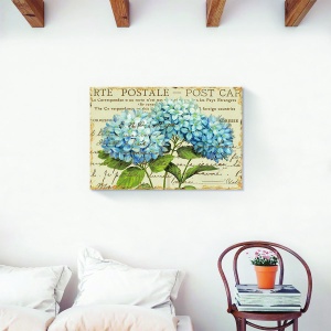 Tablou canvas cu flori albastre 80x120 cm