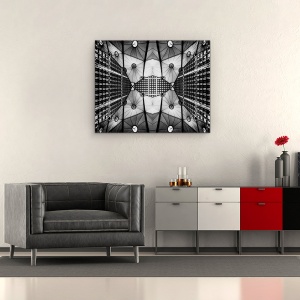 Tablou canvas - Fluture Urban, Arhitectura, Oras, Fluture, Paris, Modern, 60 x 75 cm - Img 2
