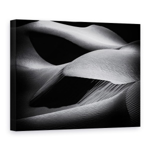 Tablou canvas - Forme Ale Dunelor, Peisaj, Alb-Negru, Desert, Nisip, Dune, 60 x 80 cm