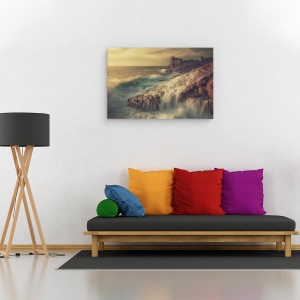 Tablou canvas - Furtuna De Aur, Castel, Valuri, Stanca, 40 x 60 cm - Img 2
