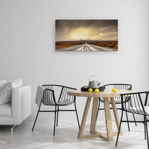 Tablou canvas - Furtuna In Monument Valley, Drum, Cer, Perspectiva, Peisaj, 50 x 100 cm - Img 4