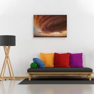 Tablou canvas - Furtuna Roz, Cer, Noros, 80 x 120 cm - Img 2