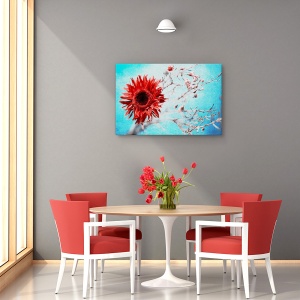 Tablou canvas flori galbenele înflorit pentru decor interior