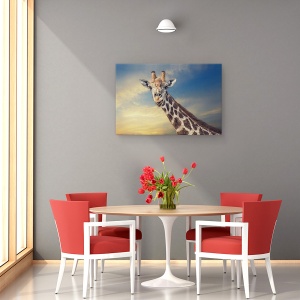Tablou canvas - Gigantul Prietenos, Africa, Namibia, Animal, Girafa, Cer, 60 x 90 cm - Img 4