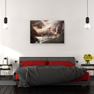 Tablou canvas - Golful Ingerilor, Ingeras, Ingeri, Golf, Urs, Stanci, 60 x 90 cm - Img 3