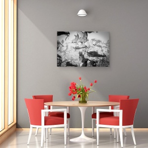 Tablou canvas - Haos, Ceata, Migratie, Lac, 60 x 90 cm - Img 4