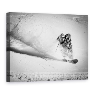 Tablou canvas - Henri Face Un Viraj , Actiune, Sport, Iarna, Franta, Schi, 50 x 70 cm