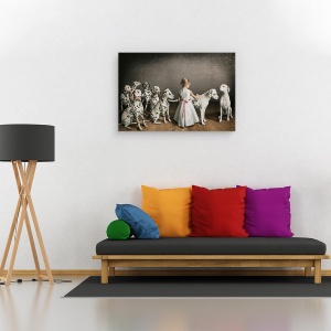 Tablou canvas - Imaculat, Dalmatieni, Caini, Caine, 80 x 120 cm - Img 2