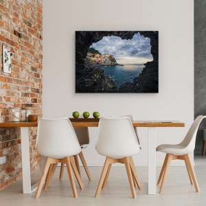 Tablou canvas - Imi Place Manarola, Peisaj, Apa, Calatorie, Italia, 50 x 70 cm - Img 4