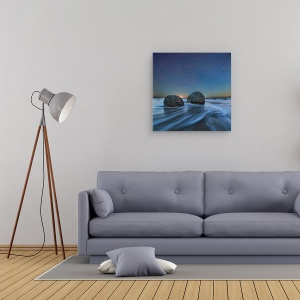Tablou canvas - Impreuna, Noua Zeelanda, Stanca, Bolovani, 90 x 90 cm - Img 2
