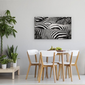 Tablou Canvas - Impreuna, Zebra, Dungi, Linii, 50 x 80 cm - Img 4