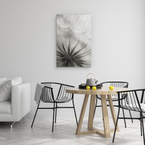Tablou canvas - In Inima, Papadie, Seminte, Moale, Alb-Negru, Floare, 40 x 60 cm - Img 3