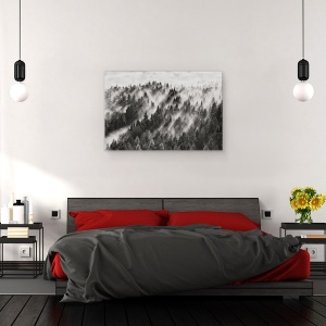 Tablou canvas - In Lumina Soarelui, Peisaj, Copaci, Padure, Pini, Brazi, 60 x 90 cm - Img 3