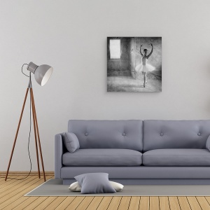 Tablou canvas - In Pozitie, Balet, Femeie, Pozitie, Castel, Vechi, 60 x 60 cm - Img 2