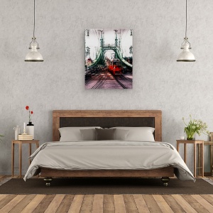 Tablou canvas - In Tramvai, Budapesta, Strada, Pod, Urban, 60 x 75 cm - Img 3