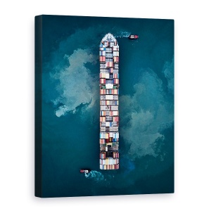 Tablou canvas - Incarcatura, Barca, Lada, Lazi, Transport Maritim, 50 x 70 cm