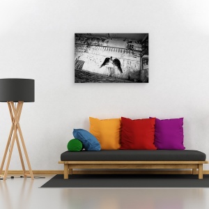 Tablou canvas - Ingeras, Portret, Beton, Model, Femeie, 80 x 120 cm - Img 2
