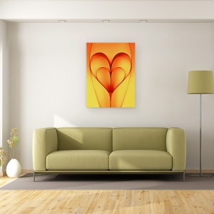 Tablou canvas - Inimile Marginite, Abstract, Forme, Hartii, 50 x 70 cm - Img 2