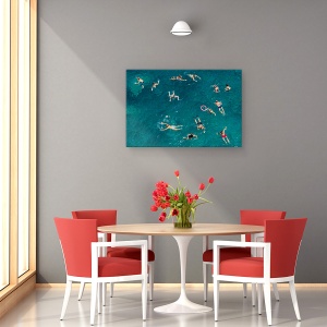 Tablou canvas - Inot In Apa Albastra, Vara, Mare, Inot, Inot, Oameni, 40 x 60 cm - Img 4