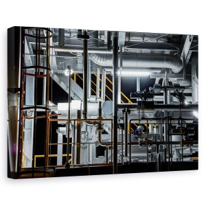Tablou canvas - Instalatii Sanitare, Industrial, Tevi, Constructie, 60 x 90 cm
