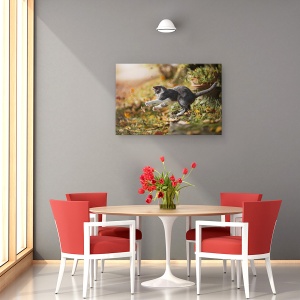 Tablou canvas - Joc De Toamna, Pisica, Pet, Animale De Companie, Acasa, 40 x 60 cm - Img 4