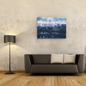 Tablou canvas - Jokulsarlon, Drona, Aeriana, Peisaj, De Mai Sus, Islanda, 75 x 100 cm - Img 2