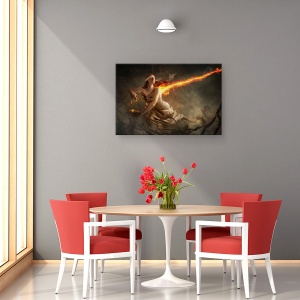 Tablou canvas - Justitie In Joc, Atac, Echilibru, Orb, Legat La Ochi, 80 x 120 cm - Img 4