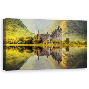 Tablou Canvas - Kilchurn, Castel, Panorama, Medieval, Ruina, 50 x 100 cm