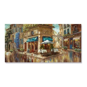 Tablou Canvas - La Cafe De Rue, 50 x 100
