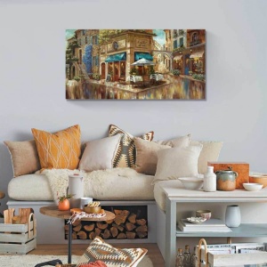 Tablou Canvas - La Cafe De Rue, 50 x 100 - Img 2