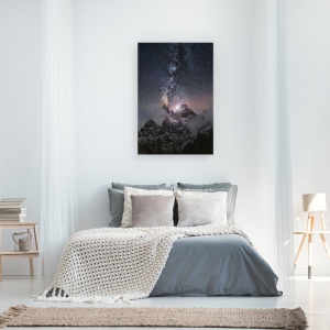 Tablou canvas - La Marginea Lumii, Munte, Calea Laptelui, Stele, Noapte, Rece, 60 x 90 cm - Img 3