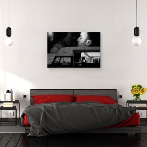 Tablou canvas - La Paris, Monocrom, Negru, Strada, Oras, 60 x 90 cm - Img 2