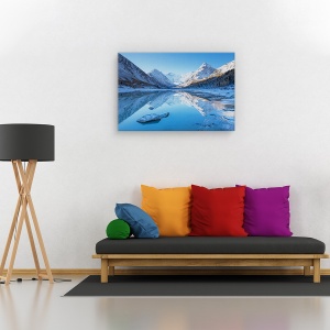 Tablou canvas - Lacul Akkem, Peisaj, Munte, Zapada, inghet, 80 x 120 cm - Img 2