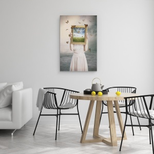 Tablou canvas - Lasa-Le Libere, Portret, Ireal, Fluturi, Vara, 60 x 90 cm - Img 4