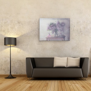 Tablou canvas - Liliacul Cel Frumos, Natura Moarta, Birou, Moale, Parfum, Carte, 50 x 70 cm - Img 2