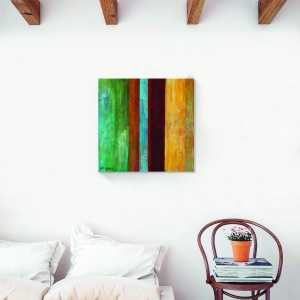 Tablou decorativ abstract multicolor 60x60 cm