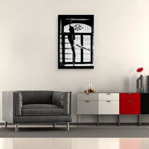 Tablou canvas - Lorn, Portret, Corp, Femeie, Alb-Negru, 60 x 90 cm - Img 2